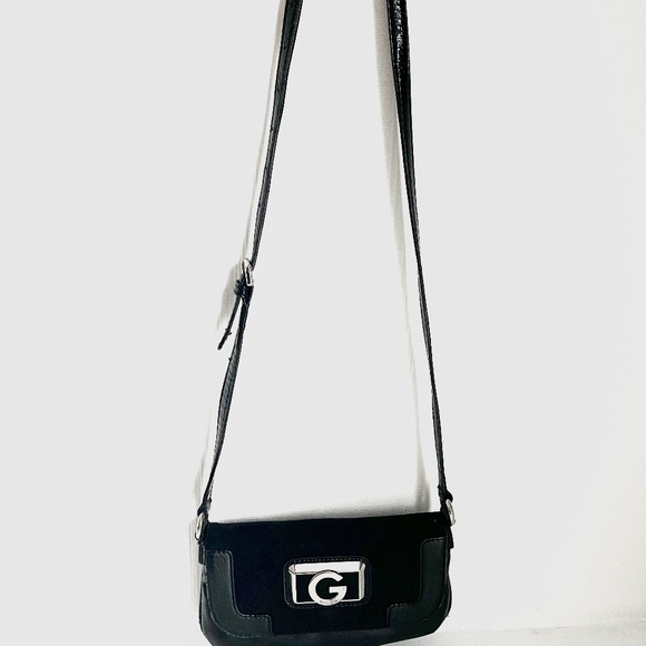 😍🌻 Guess Cross Body Bag Black Vegan Leather - Picture 5 of 6